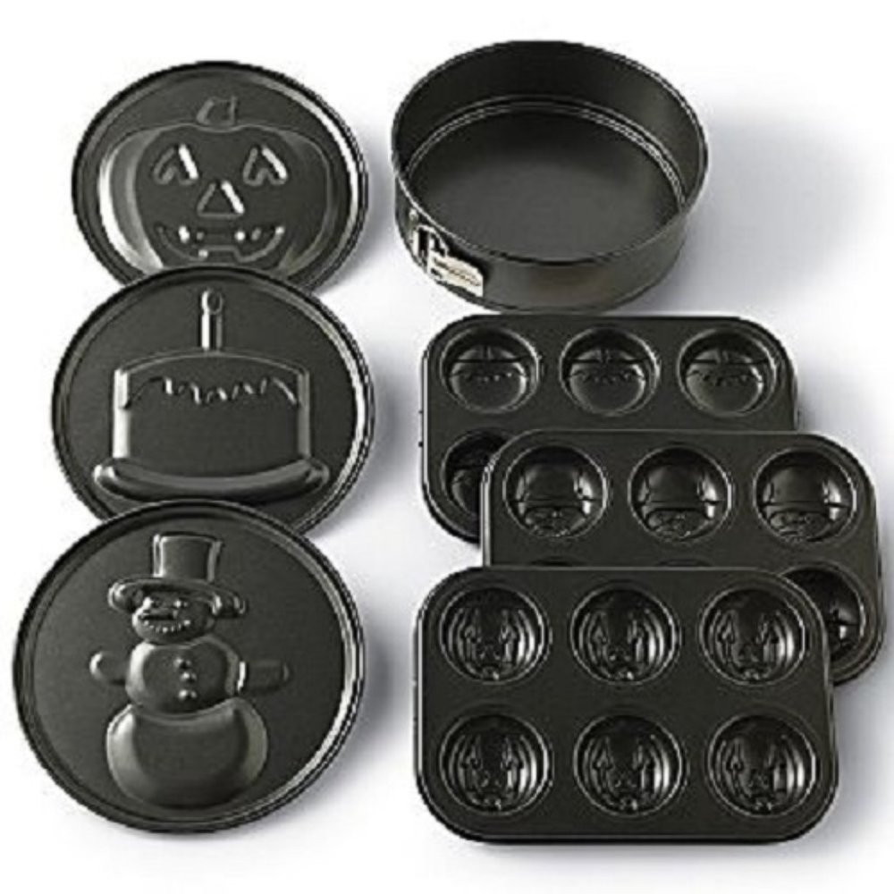 Cooks 8-Piece Holiday Cast Nonstick Baking Pan Set